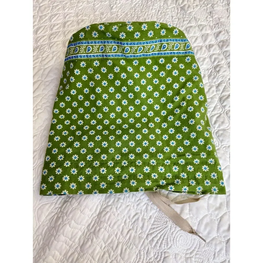 Vera Bradley Apple Green Diddy + Red Provincial Drawstring Wet Bags Set 2
